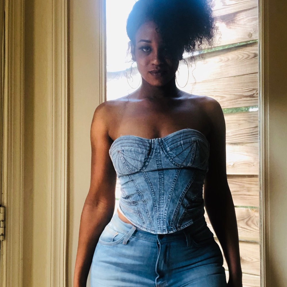 Jean Corset Top (plus-size)